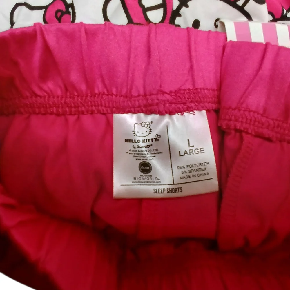 Hello Kitty Sleep Shorts 2-Pack | Size Large | Pink & White | NWT - Picture 3 of 9